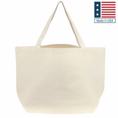 Blank Lincoln 11 oz Canvas Tote Bag | Made in USA Everyday Gusseted (21x13x8)