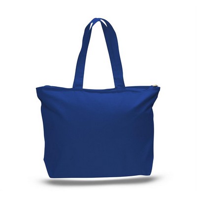 Jumbo Canvas Zipper Tote